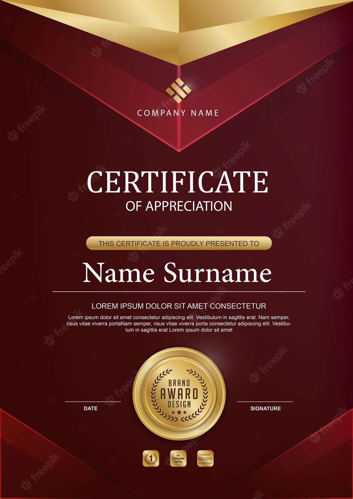 LEN - AAF - CAF - 005 | Certificate and Award Frames